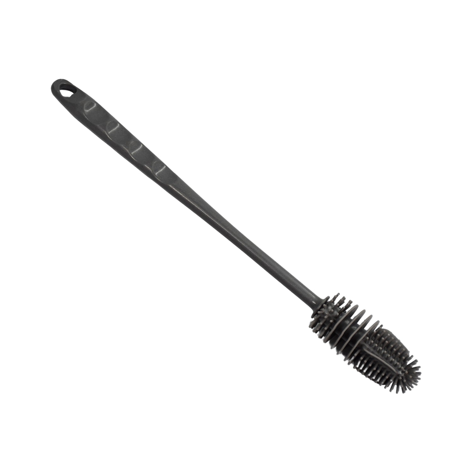 Bottle cleaning brush with flexible bristles. Bottle cleaning brush with flexible bristles.